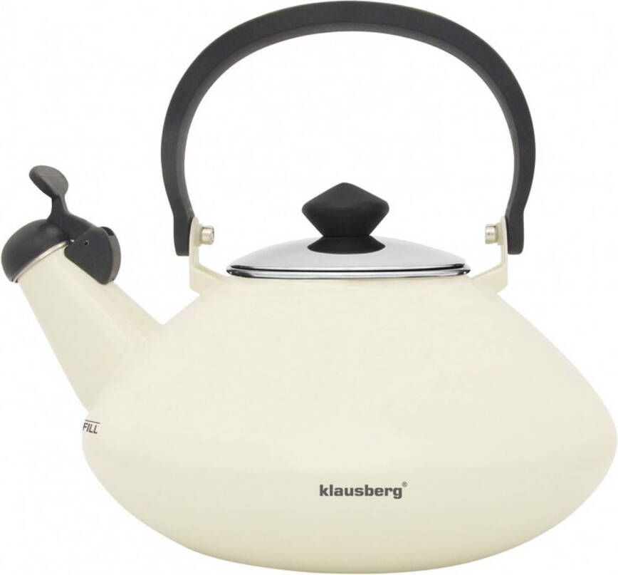 Klausberg 7408 Fluitketel 3l Rvs Alle Warmtebronnen