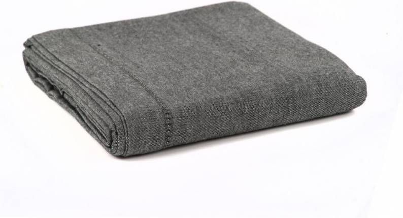 KOOK Damast Tafelkleed 140x230 Cm Gemeleerd Zwart