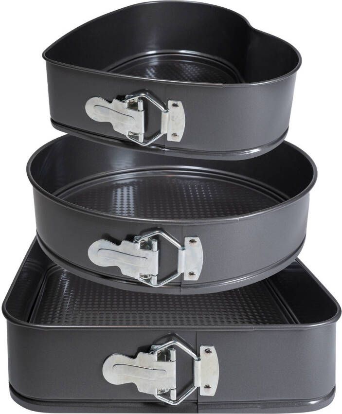 Krumble Springvorm Set Van 3 Vierkant Rond Hart