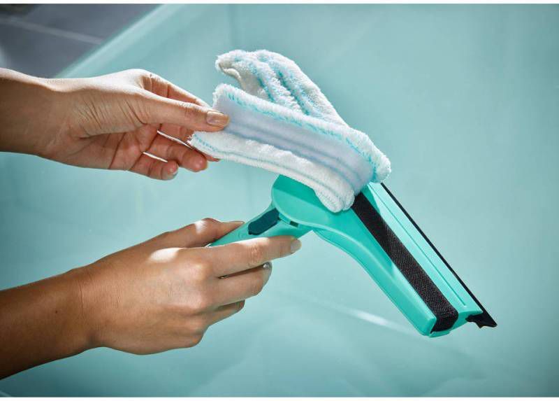 Leifheit Set Raamreiniging Droog&nat Met Telescoopsteel Duster Xl Raamwisser 3in1 Click System