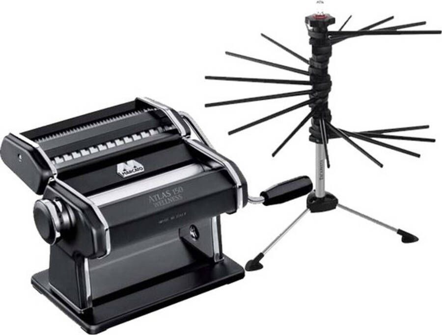 Marcato Atlas 150 Pastamachine + Droogrek Zwart Set