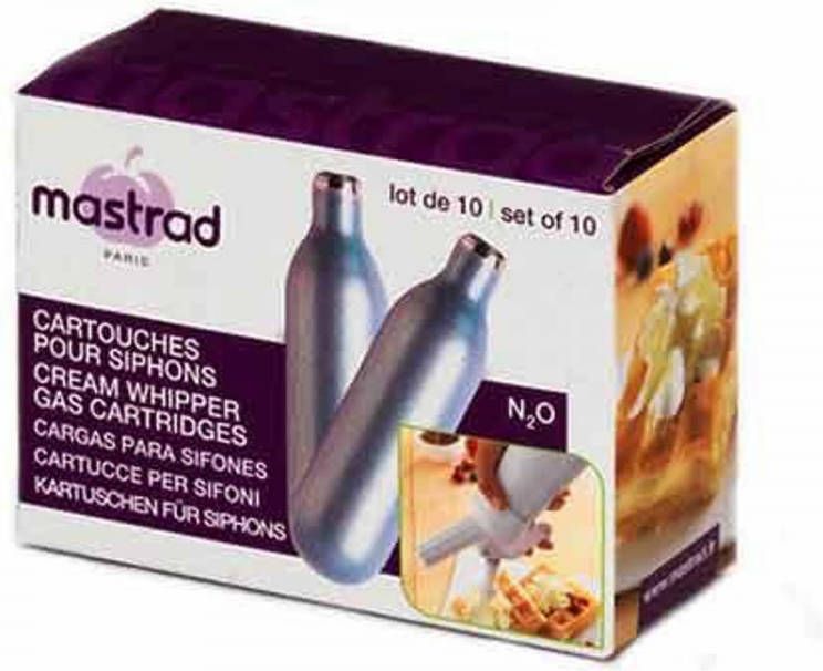 Mastrad Set Van 10 Persluchtpatronen Voor De Sifon