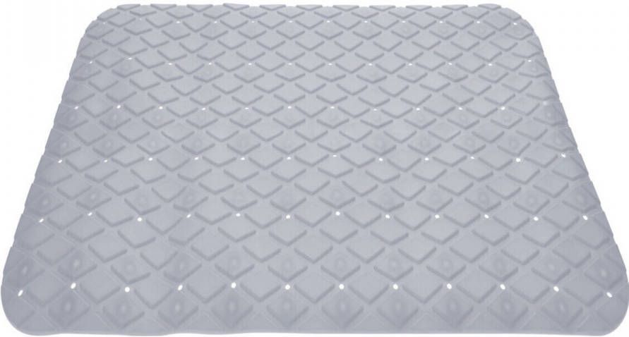 Excellent Houseware Anti slip Badmat Licht Grijs 55 X 55 Cm Vierkant Badmatjes