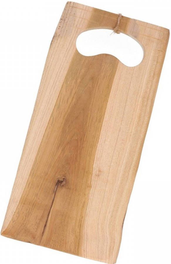 Merkloos Houten Serveerplank/tapasplank/serveerblad Met Handvat 42 Cm Serveerplanken