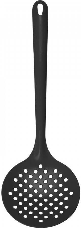 Merkloos Kunststof Ronde Spatel/bakspaan Zwart 33 Cm Keukengerei Bakspanen