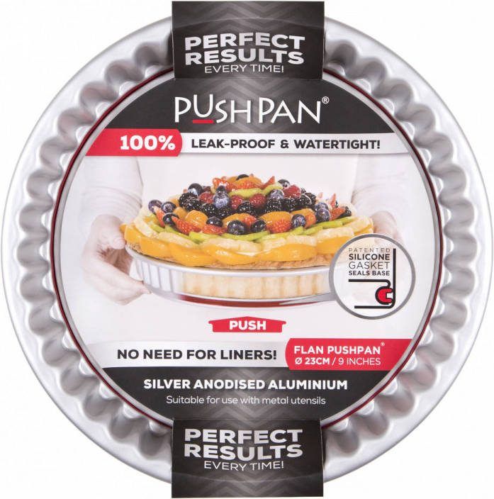 Wham Cakevorm Pushpan 25 Cm Aluminium Zilvergrijs