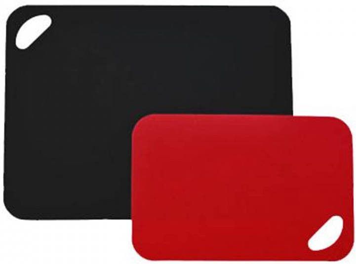 Set van twee flexibele snijmatten, Rood / Zwart Moha