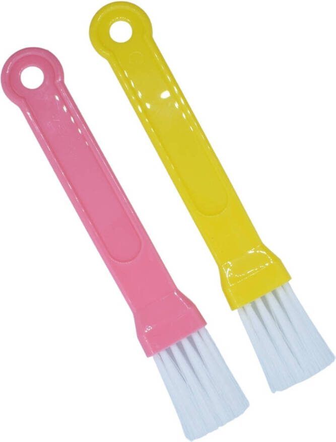 Orange85 Bakkwast Klassiek 2 Stuks Invet Kwast Blauw/roze