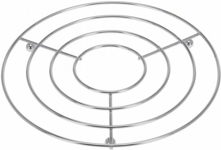 Merkloos Pannen Onderzetters Rond Roestvrijstaal 24 X 19 Cm