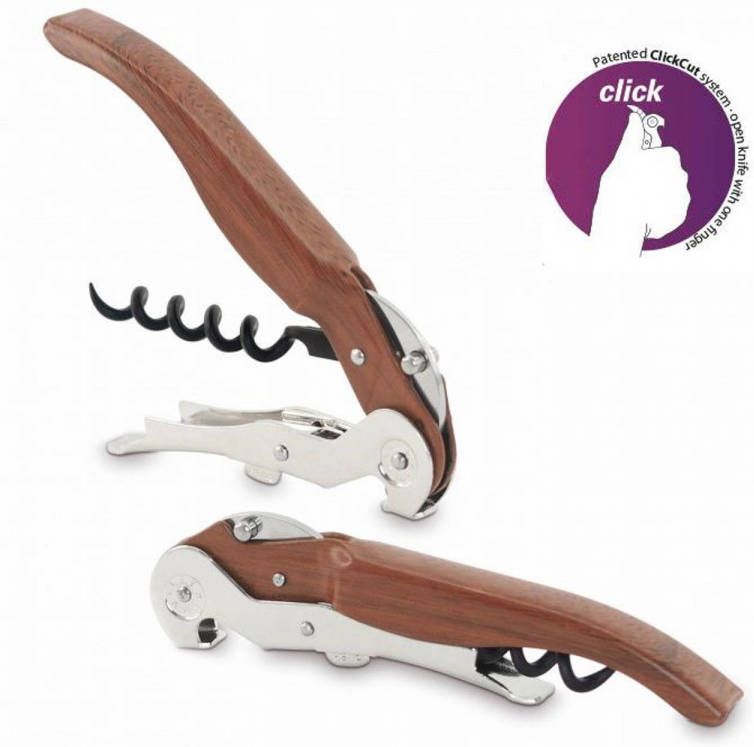 Pulltex Pullparrot ClickCut Kurkentrekker Wood Transfer