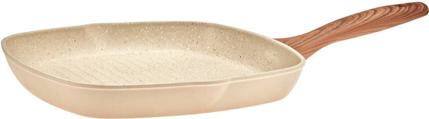 Sambonet Grillpan Rock &apos, N&apos, Rose Creme 28 X 28 Cm Standaard Anti aanbaklaag