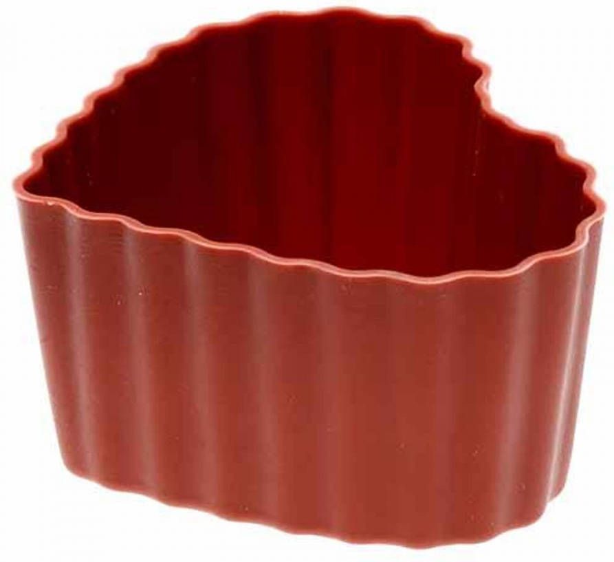 Siliconen cupcake vormpjes, hart Sambonet