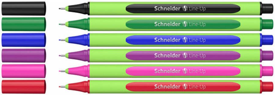 Schneider Fineliner Set Line up 0, 4 Mm 16 Cm Rubber 6 Stuks online kopen