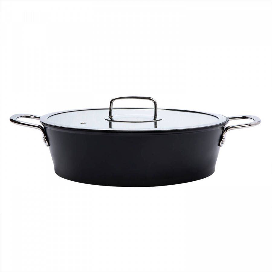 Serenk Excellence Graniet Sauteerpan Hapjespan Braadpan Oven En Vaatwasserbestendig 10 In/26 Cm, 84 Oz/2.5 Lt