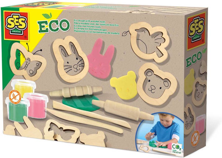 SES Creativ e&#xAE, Eco boetseerklei met houten gereedschap online kopen
