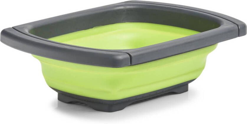 Shoppartners Opvouwbare Vergiet/zeef Grijs/groen Kunststof 44 X 29 X 13, 1 Cm Keukenvergiet