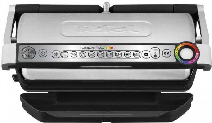 Tefal Contactgrill GC722D OptiGrill+ XL grilloppervlak, extra temperatuurstanden, automatische aanduiding van de gaartoestand