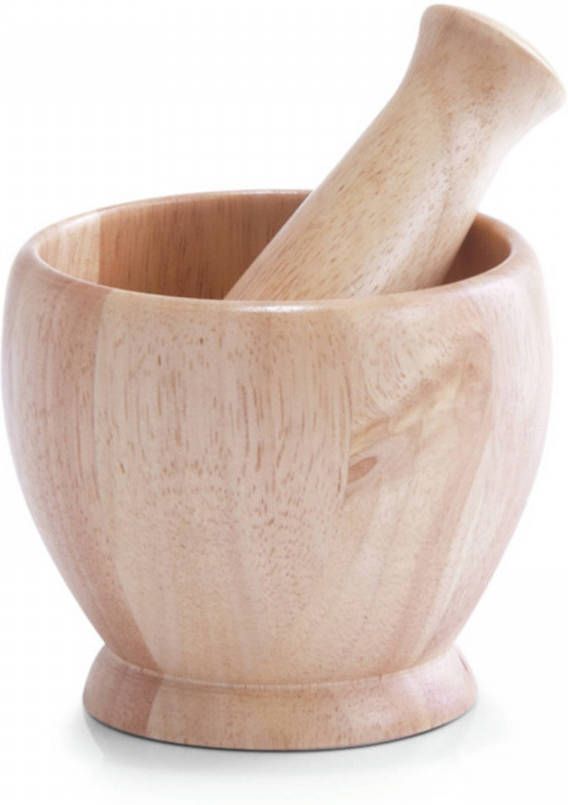 Trendoz Vijzel Met Stamper Rubberhout D12 X H10 Cm Vijzel En Mortier