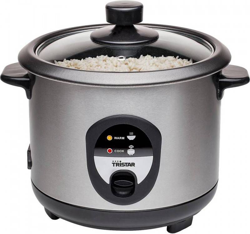 Tristar Rijstkoker RK 6126 400 W 1 L zilverkleurig