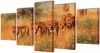 VIDAXL Canvas muurdruk set leeuw 200 x 100 cm online kopen