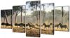 VIDAXL Canvas muurdruk set zebra 200 x 100 cm online kopen