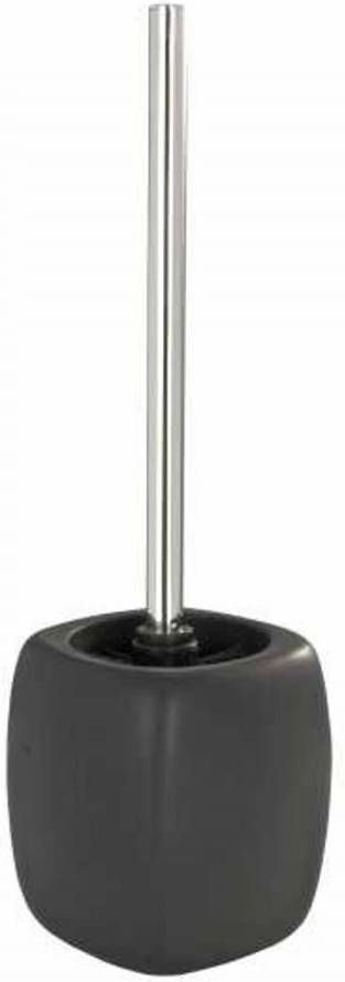 Douche Concurrent WC Borstel Set Vrijstaand Vierkant Wenko Faro Keramiek Zwart