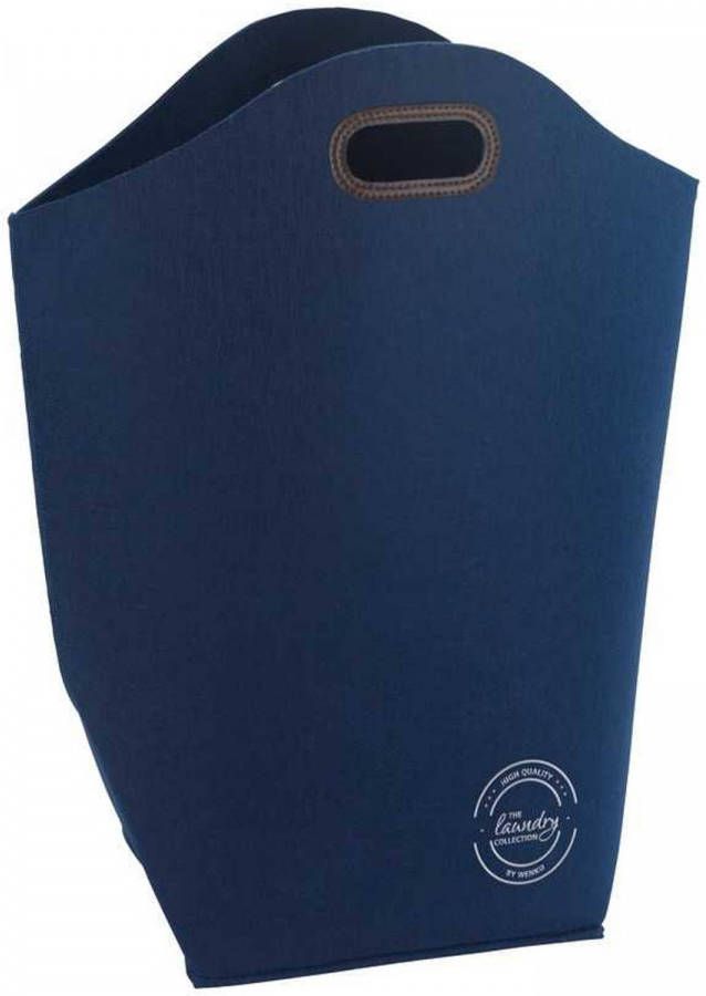 Wenko Wasmand 42 Liter 25 X 45 X 60 Cm Vilt Donkerblauw