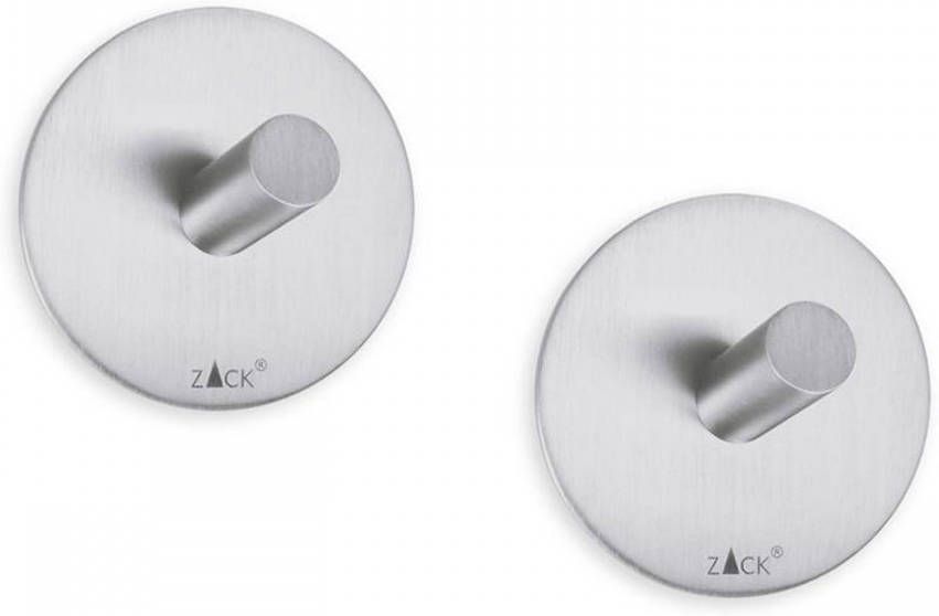 ZACK Duplo Handdoekhaak Set van 2 Mat RVS 4,5 cm