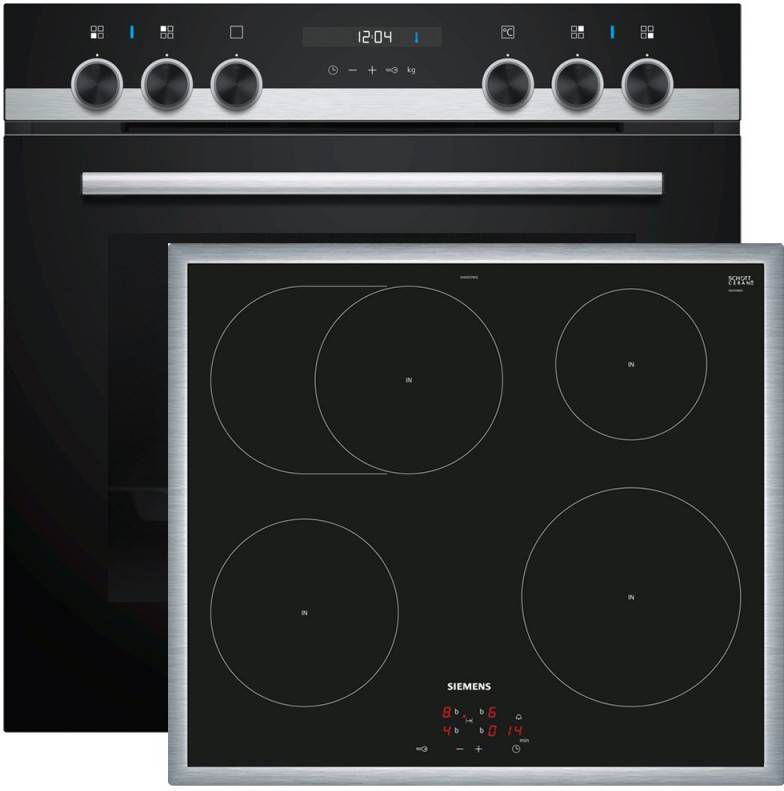 Siemens inbouw fornuis combinatie restant model: HE517ABS1 oven en EI645CFB1E inductie kookplaat