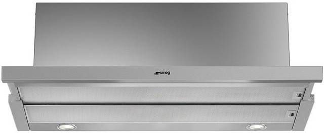 Smeg KSET900XE vlakschermafzuigkap 90 cm met aluminium vetfilters
