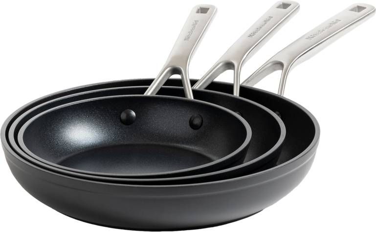 KitchenAid Forged Hardened Aluminium Koekenpannenset 20 + 24 + 28 cm