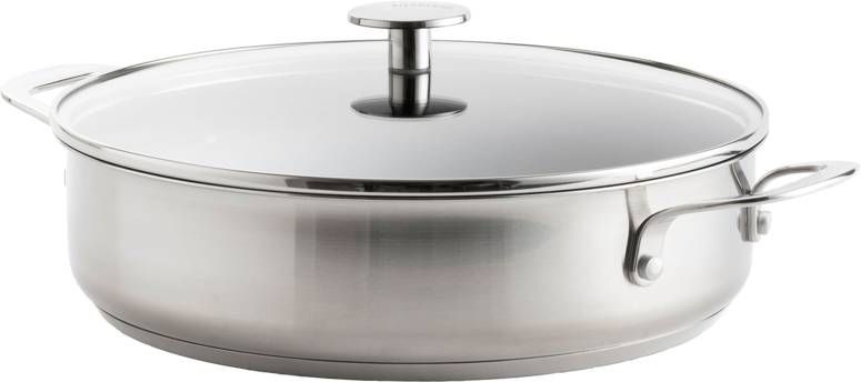 KitchenAid Stainless Steel Hapjespan met deksel 28 cm