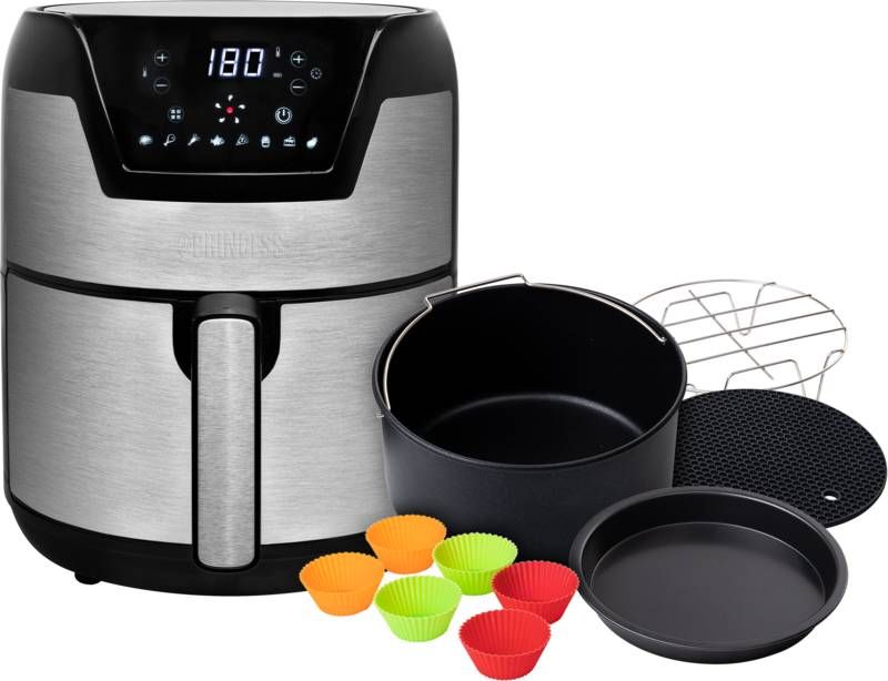 Princess Digital Aerofryer XXL 4.5 L Stainless Steel Housing + Accessoireset