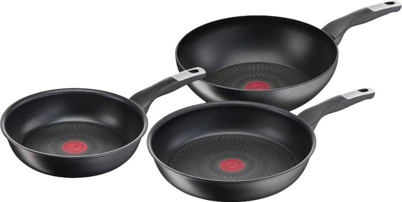Tefal Unlimited Koekenpan 24 + 28 cm + Wokpan 28 cm
