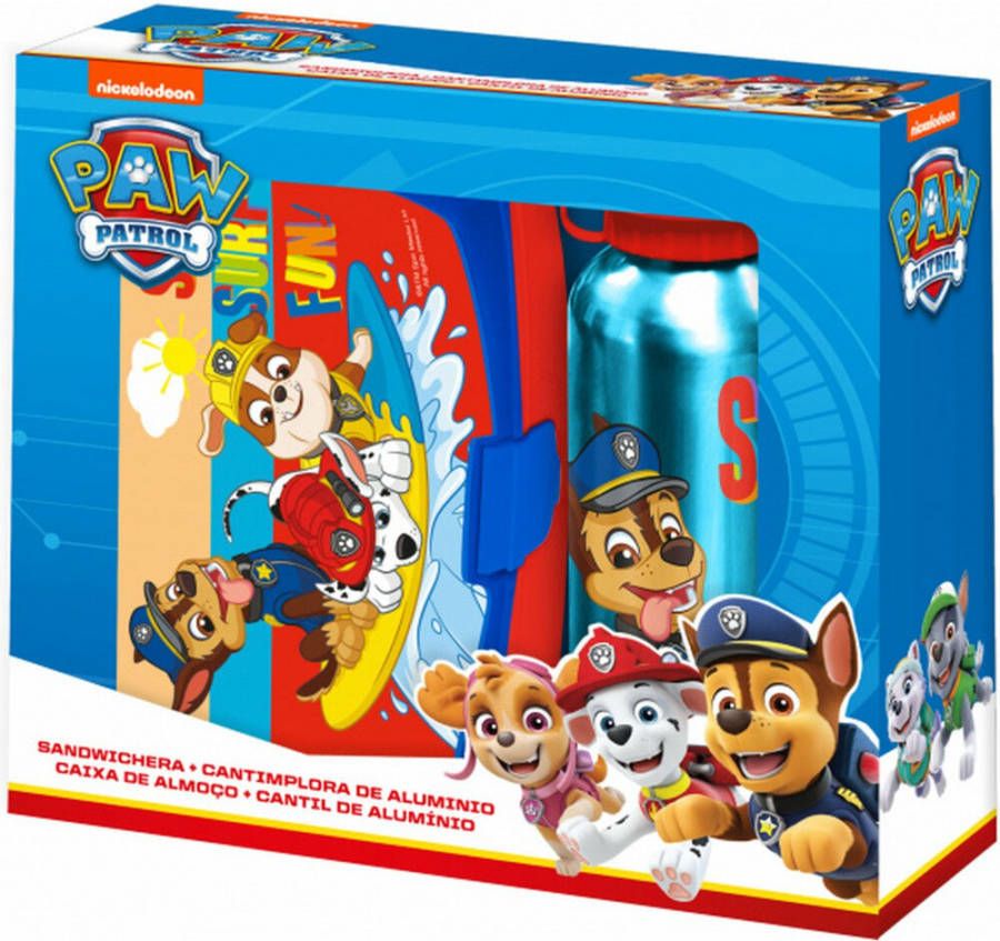 Nickelodeon Lunchset Paw Patrol Aluminium Blauw/rood 2 delig