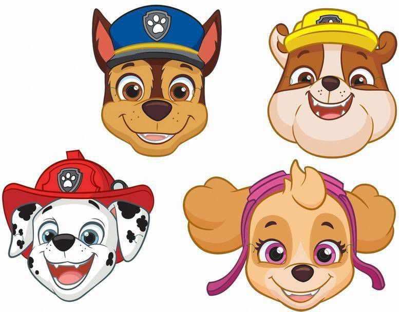 Nickelodeon Maskers Paw Patrol 20 Cm 8 Stuks Multicolor