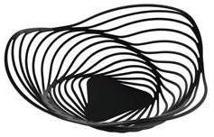 Alessi Trinity Fruitschaal 26 cm zwart