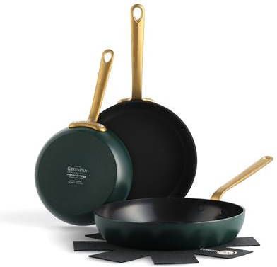 GreenPan Craft Koekenpannenset Groen 3 delig