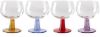 HKliving Wijnglas Swirl mixed colours laag set van 4 online kopen