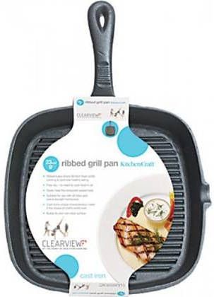 Gietijzeren grillpan 23cm Kitchen Craft