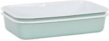 Kockums Set van 2 Ovenschalen, Emaille, Mintgroen