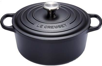 Le Creuset Ronde Braad-/Stoofpan (20 cm) Mat Zwart