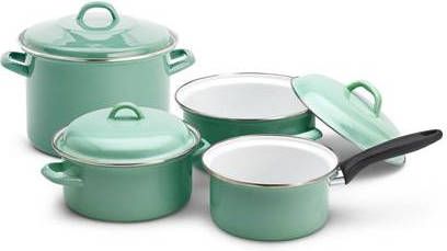 Lite-body Lite Body Magus Pannenset 4 delig Emaille Olijf Groen