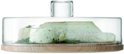 Vepa Bins L.s.a. Kaas En Tapasplank Lotta 32 Cm Glas/hout Transparant