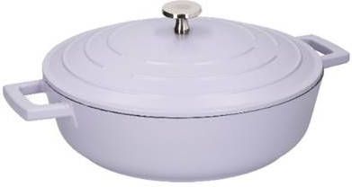 MasterClass Braadpan, Gietaluminium, Laag, 28 cm, 4 L, Lavendel Ma