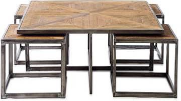 Riviera Maison salontafel met bijzettafels Le Bar Americain ( set van 5)