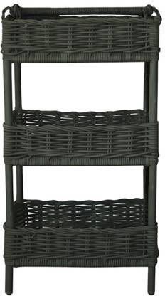 Sweet Living Shop Rieten Kruidenrek Legergroen 45x32xh80 Cm