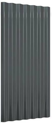vidaXL Dakpanelen 36 st 80x36 cm gepoedercoat staal antracietkleurig