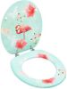 VidaXL Toiletbril met deksel flamingo MDF online kopen