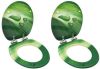 VidaXL Toiletbrillen met soft close deksel 2 st waterdruppel MDF groen online kopen